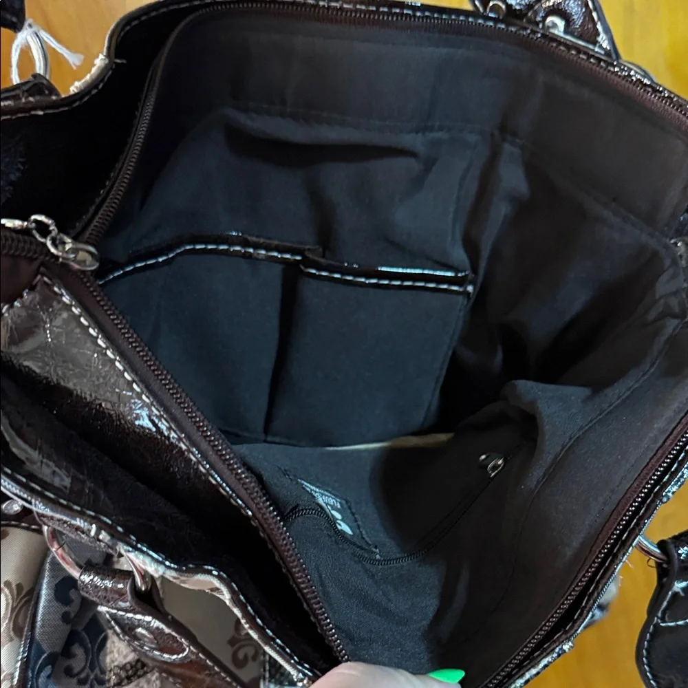 Elegant Black and Gray Women's Handbag